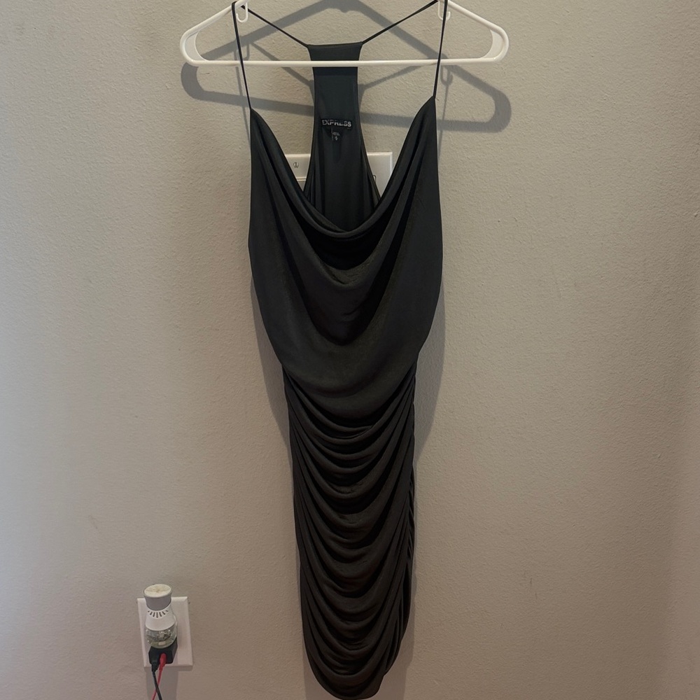 Express Backless Draped Dress